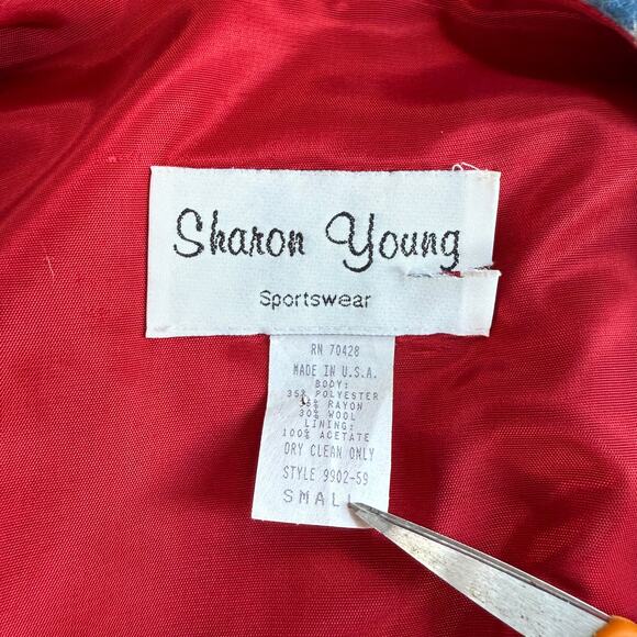 Sharon Young 90’s Vintage Southwestern Concho Blanket Vest Made in USA Small - Picture 5 of 7